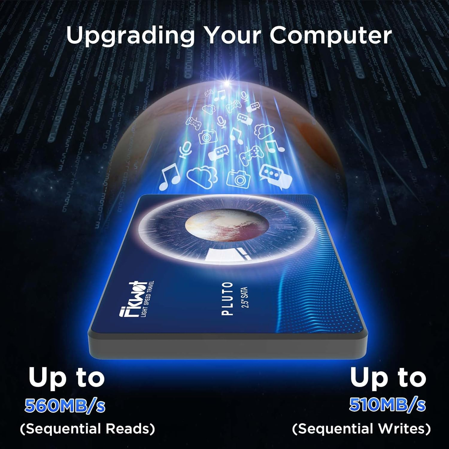 FX815 1TB SSD SATA III 2.5", Internal Solid State Drives up to 560Mb/S, 3D NAND SLC Cashe, Internal SSD for Desktop and Laptop Updating image number 2