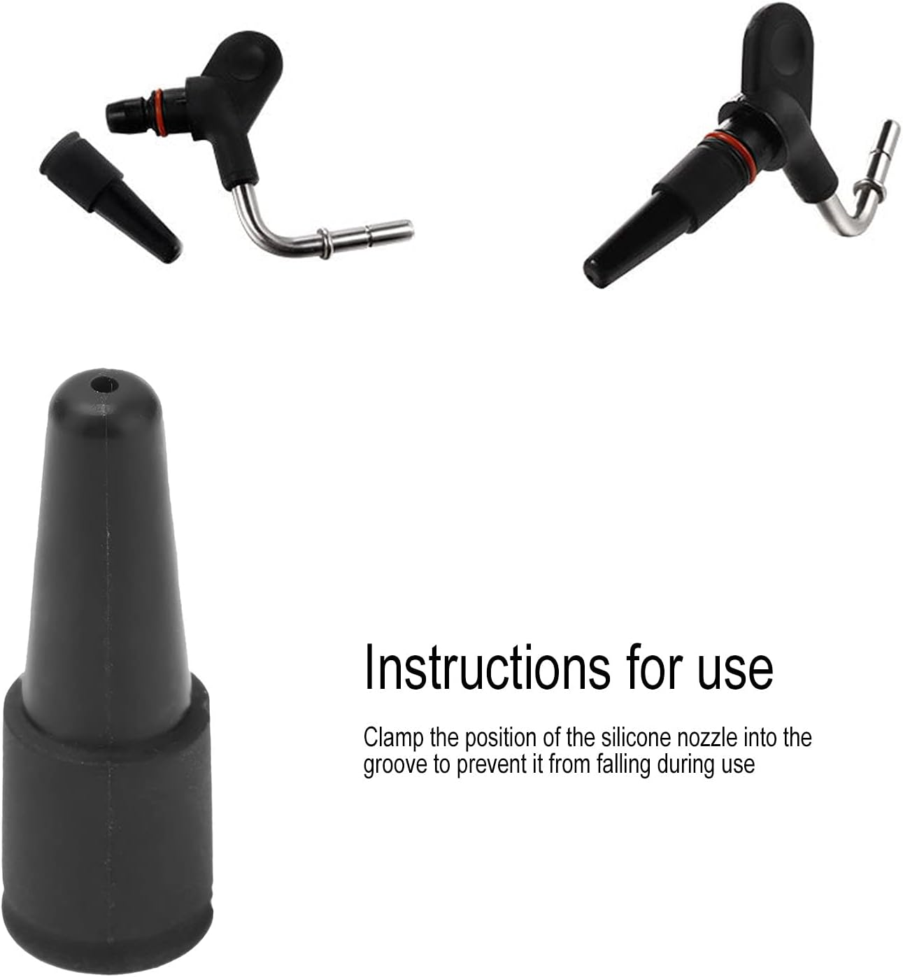 Coffee Machine Nozzle, Espresso Distribution Tool,1 Hole Silicone Milk Foam Spout Replacement for Delonghi Coffee Maker,Reusable Durable Coffee Machine Spout for Home Kitchen Cafe Milk Tea Shop image number 6