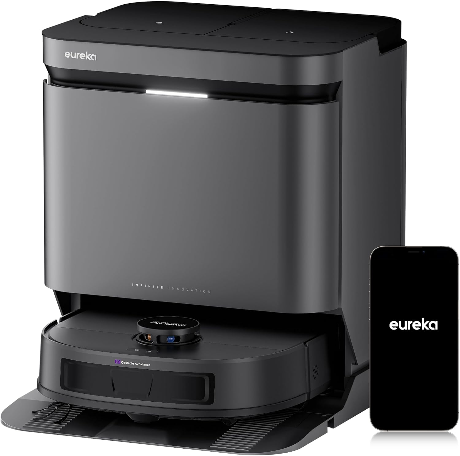 Eureka J15 Evo Ultra Robot Vacuum Cleaner and Mop, 22,000Pa Suction, Flex-Arm Mop Design for Edge Cleaning, Auto Mop Washing & Hot Air Drying, Anti-Tangle with Drangonclaw&trade; Side Brush image number 5