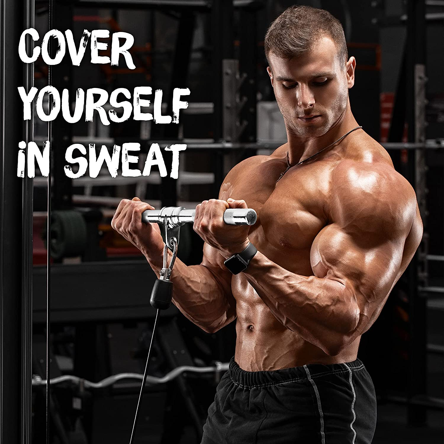 イエスフォーオール(Yes4All) ケーブルアタッチメントストレートバー クロム ジムケーブルのアタッチメント ダイヤモンドナールハンドル 筋力トレーニング ホーム ジム 運動用 image number 2