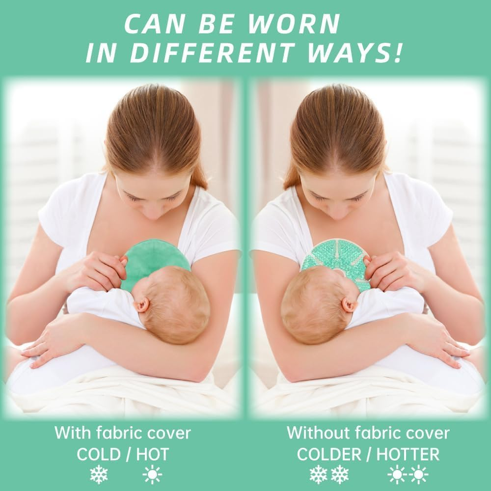 Breast Therapy Pads, Hot Cold Breastfeeding Gel Pads, Breastfeeding Essentials and Postpartum Recovery, Nursing Breast Pads Pain Relief for Mastitis, Engorgement,Boost Milk Let-Down & Production image number 4