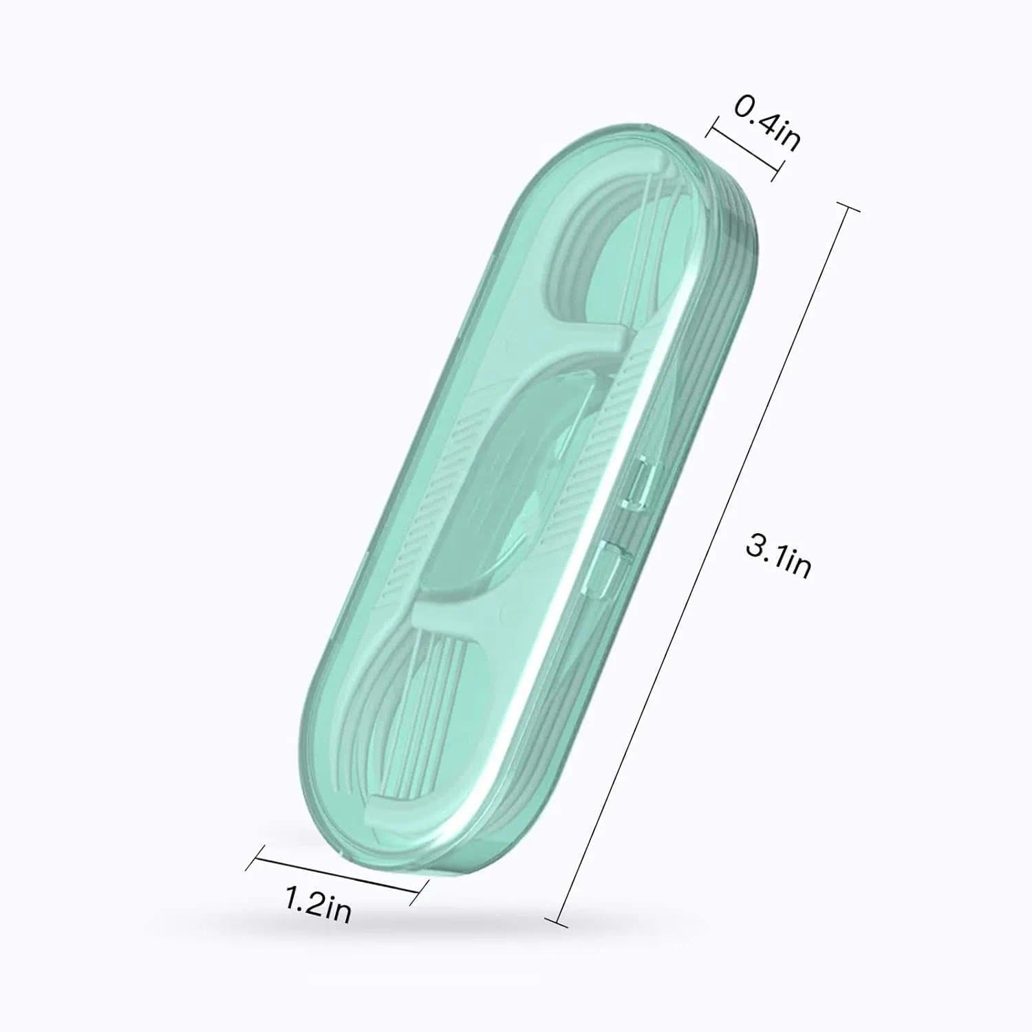 Dual-Function Dental Floss Picks, 40Pcs Food-Grade Polymer Teeth Cleaners, Braces Friendly with 4 Travel Cases for Family Use - Fengea image number 2