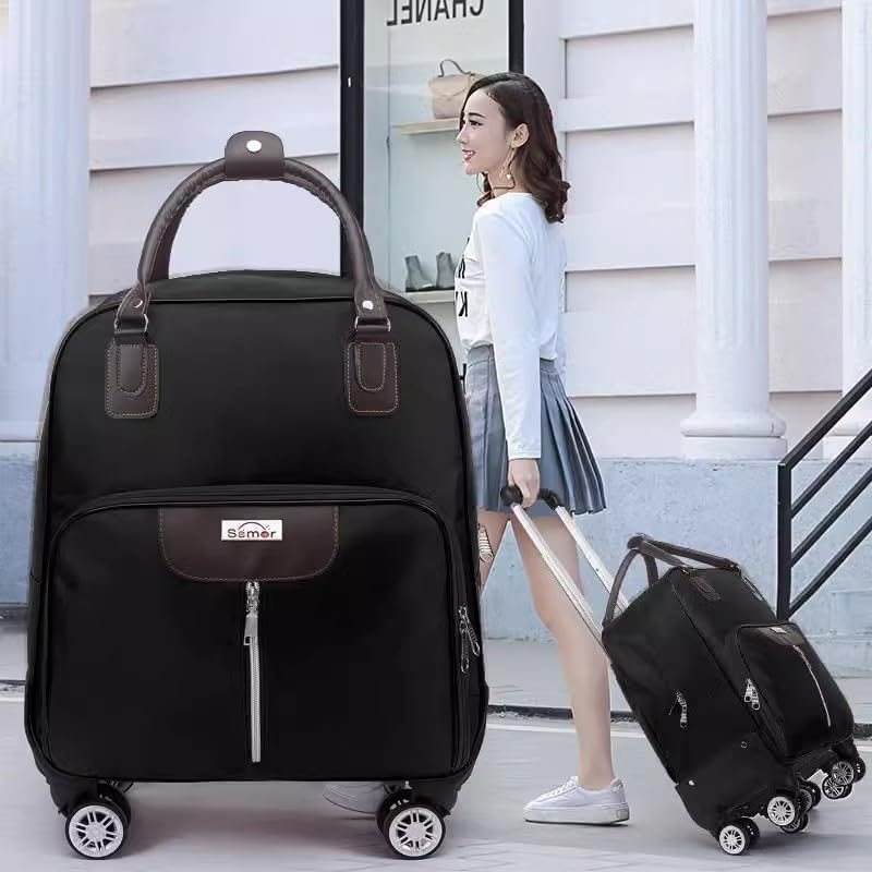Softside Luggage with Wheels, with 360 Degree Wheels & Retractable Handle ，Suitcase for Travel Business Overnight,Max55L,Perfect for 1-3 Night Trips image number 2
