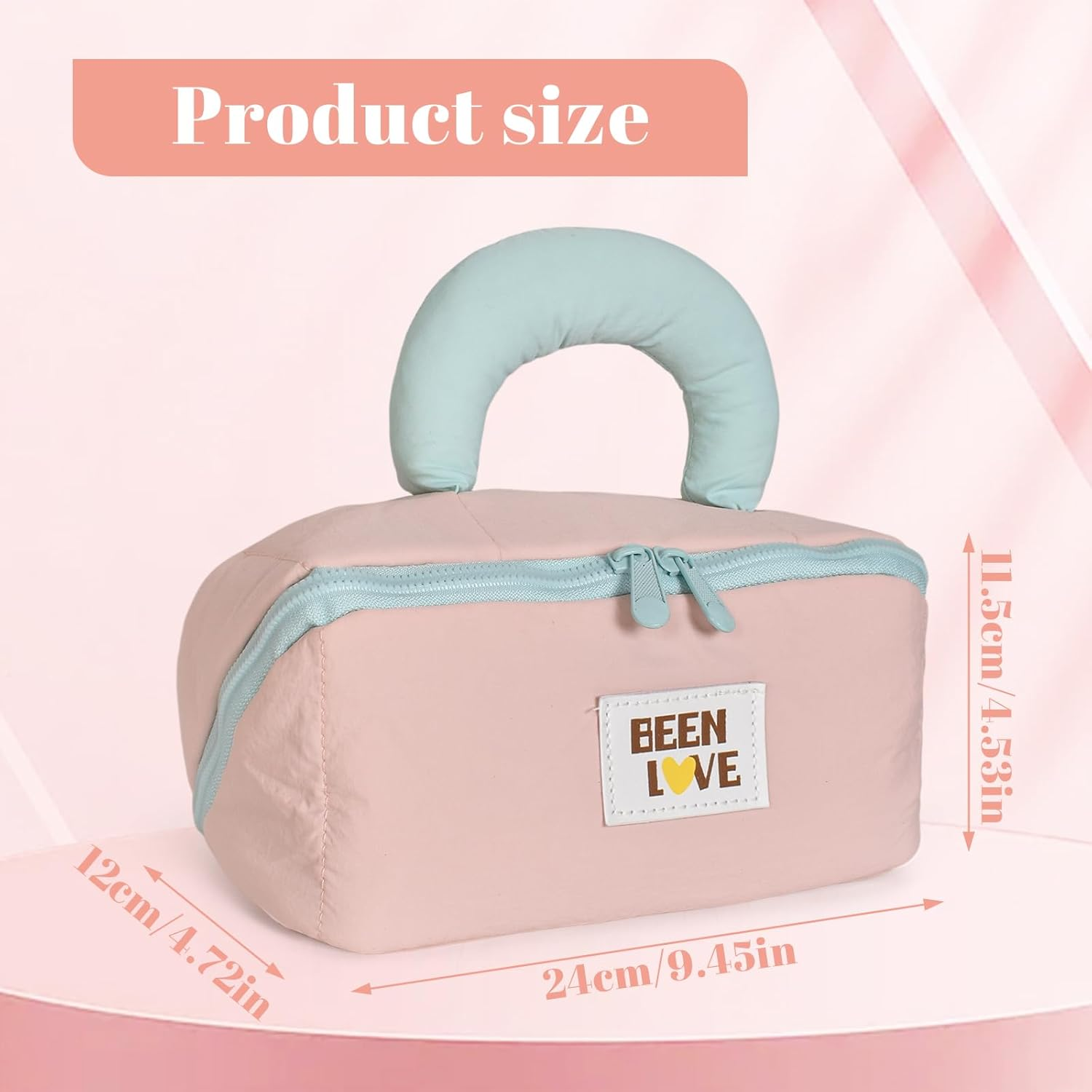 Transparent Toiletry Bag, Waterproof Hand Toiletry Bag with Large Capacity, Make up Bag with Zips for Business Trips, Holidays, Black, Mittelgro&szlig;e(26 X 7 X 16 CM), Cosmetic Case