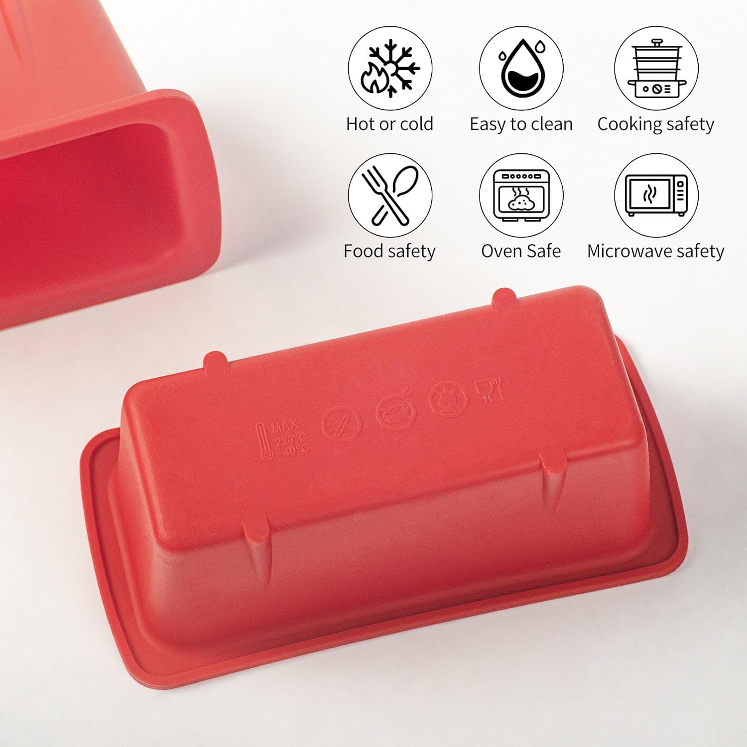Mini Silicone Loaf Pan Set, 4Pcs Non-Stick Rectangle Silicone Bread Pan, Food Grade Mini Loaf Pans for Baking, Perfect for Bread, Cake, Brownies, Meatloaf, Ideal for Home Baking and Cooking Essentials