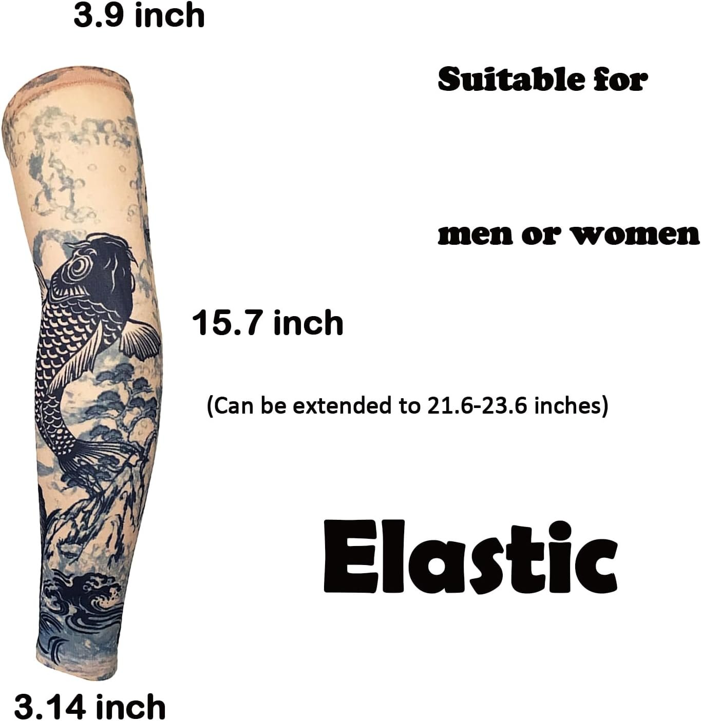 FANOST Tattoo Sleeves for Men and Women, Fake Tattoo Sleeves for Cycling, Running, Outdoor Sports, Camping, Travel, Summer Sun Protection, Halloween Tattoo Arm Stockings, Multicoloured, Einheitsgr&ouml;&szlig;e image number 3
