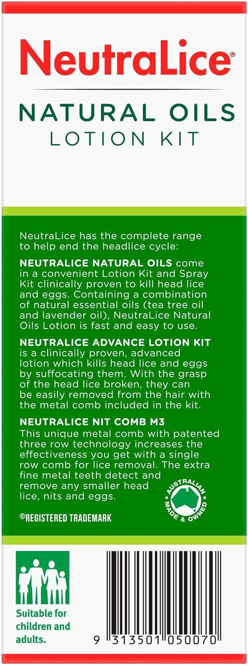 Neutralice Natural Oils Lotion Kit 200 Ml image number 2