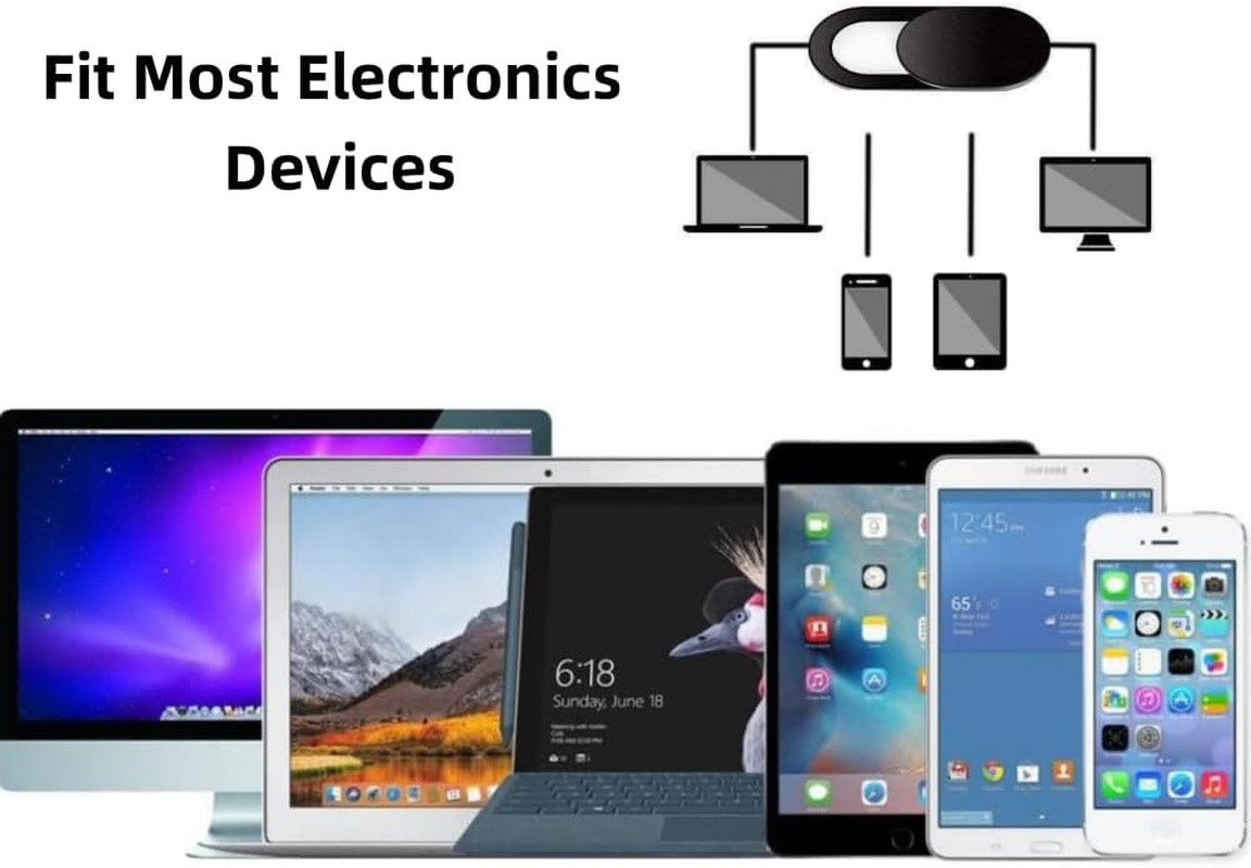 Webcam Cover Slide[6 Pack], 0.03 Inch Ultra Thin Privacy Sliders for Imac & Iphone/Macbook/Laptop/Ipad/Pc Accessories - Camera Blocker Security Protector - White Red image number 6