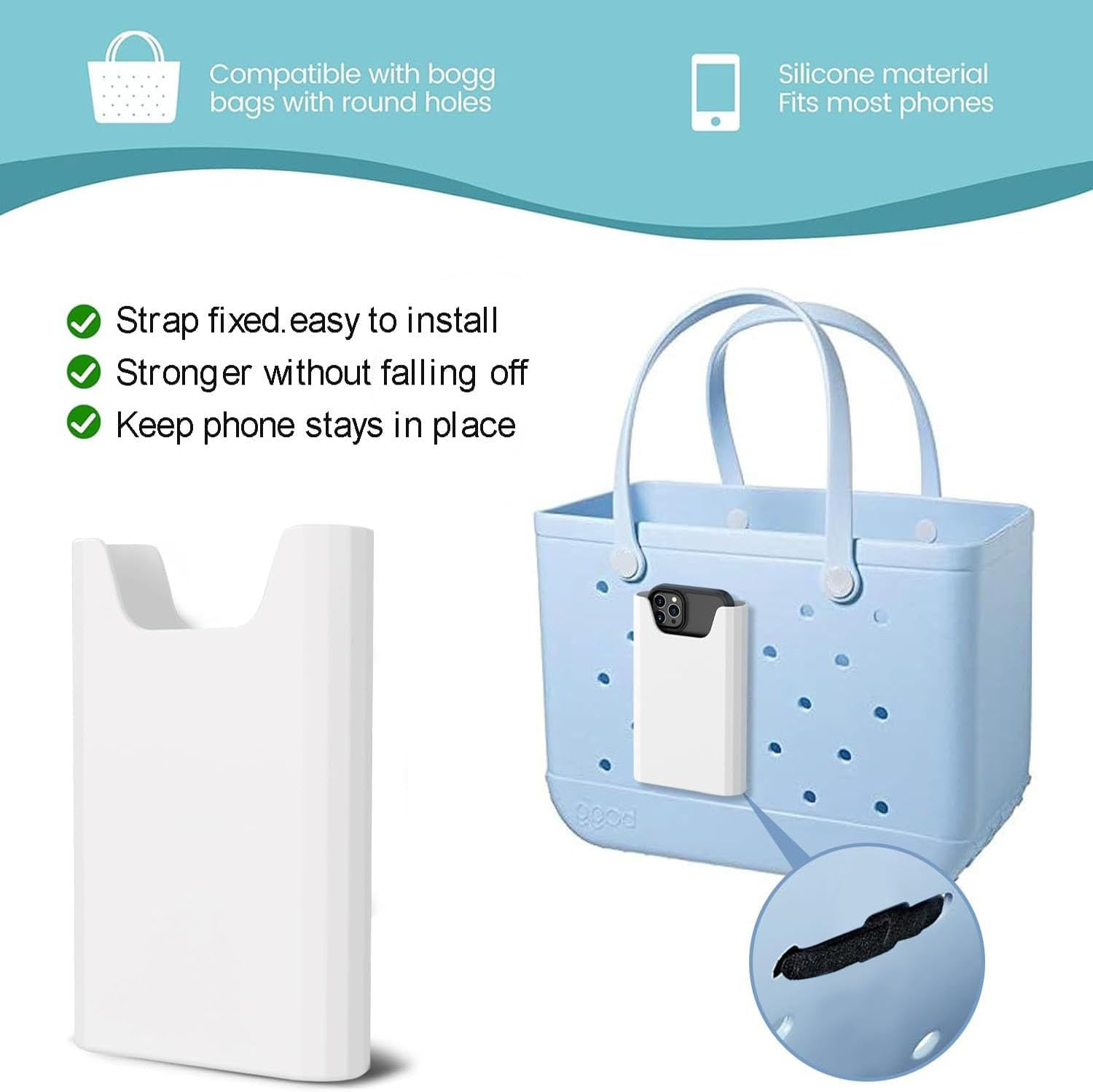 Clear Toiletry Bags - Croc & Bogg Bag Style Rubber Tote, Travel Toiletries & Makeup Organizer, Beach Bag with Accessories, Ideal for Australian Travelers (White Set of 4) - Black Set Of 4 image number 7