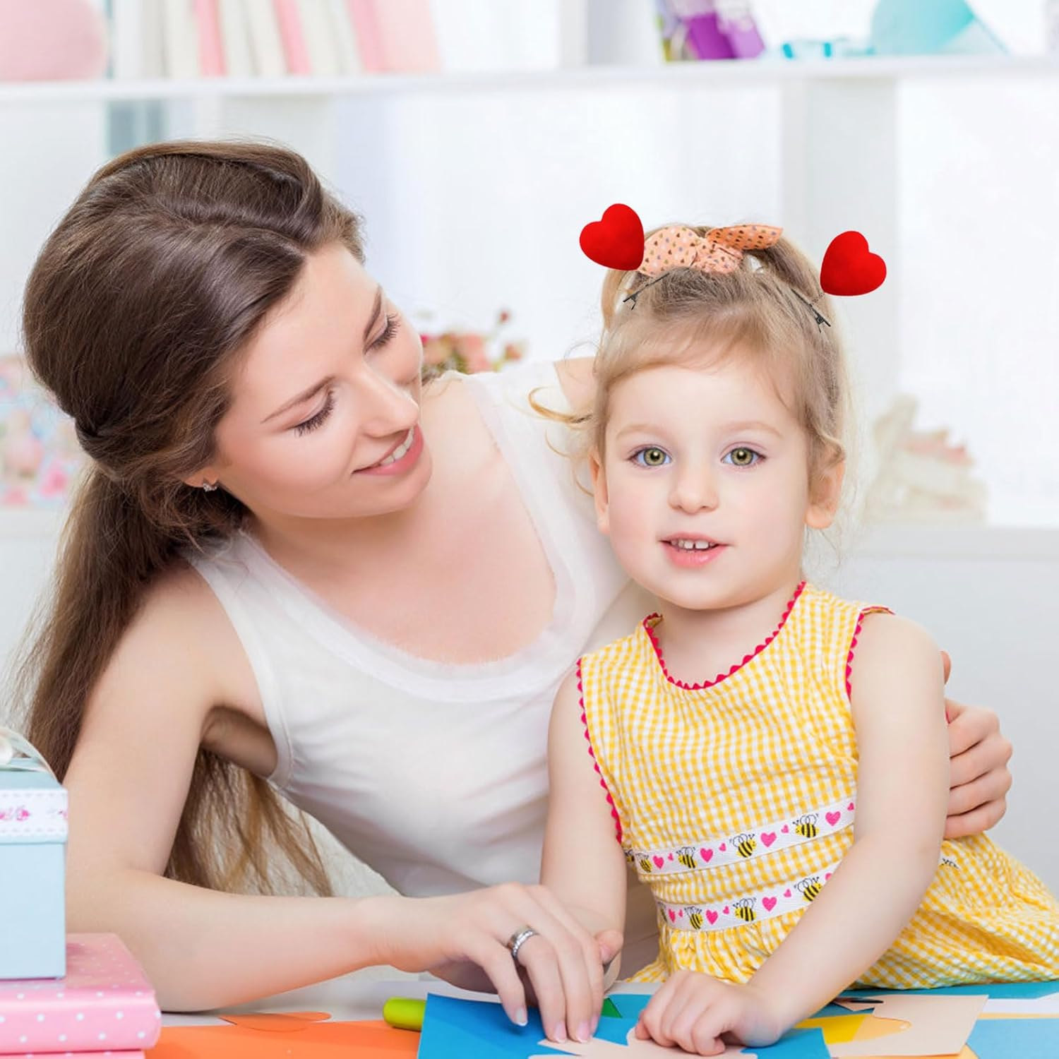 10 X Red Heart Hair Clips, Valentine'S Day Heart Love Hair Clips, Heart Hair Clips, Heart Hair Pins for Girls Women, Heart Hair Clip for Valentine'S Day Wedding image number 6