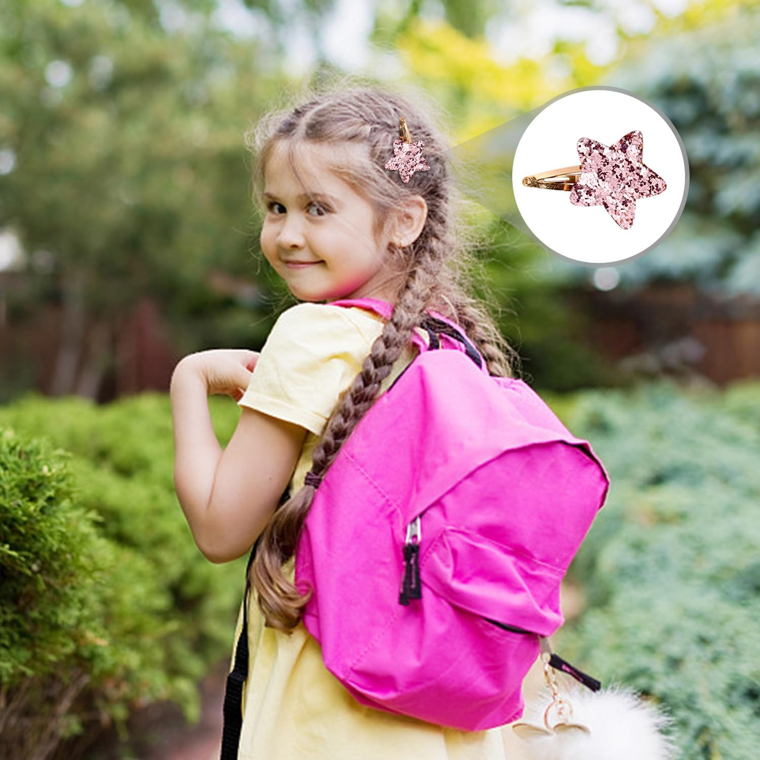 Pack of 12 Star Sequin Hair Clips, Eye-Catching Design, Unique Star Shape, Suitable for Hair Decoration, Multiple Colour Options, Suitable for Daily Use and Parties. image number 5