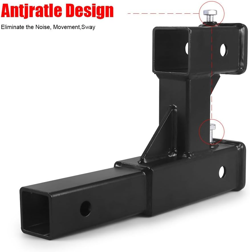 Dual Hitch Extension Fits for 2 Inch Receiver Extender to 10 Inch Length,Gtw 400LBS/6000LBS image number 5