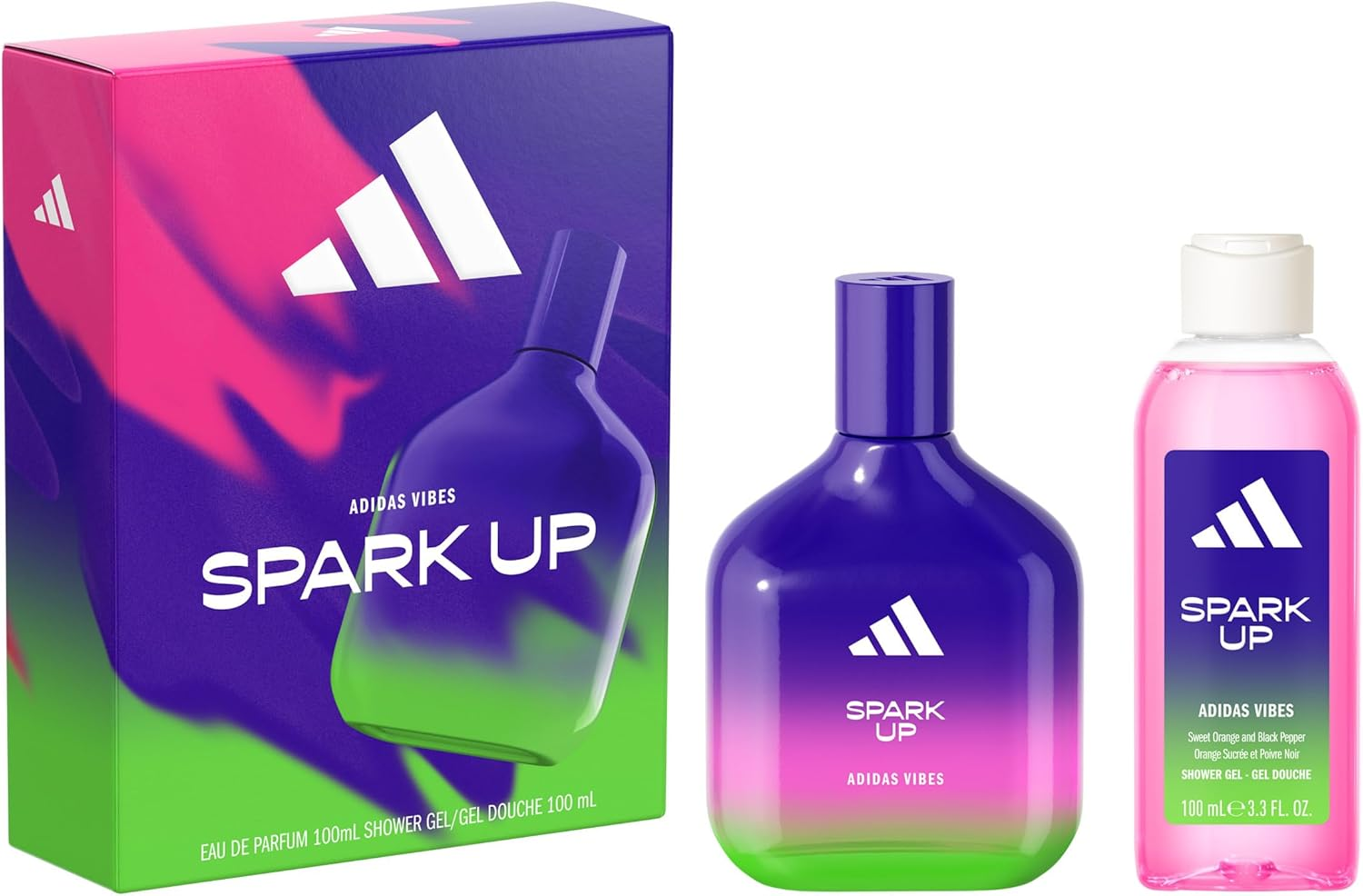 Adidas Vibes Giftset Including Spark up Eau De Parfum (100Ml) and Shower Gel (100Ml)