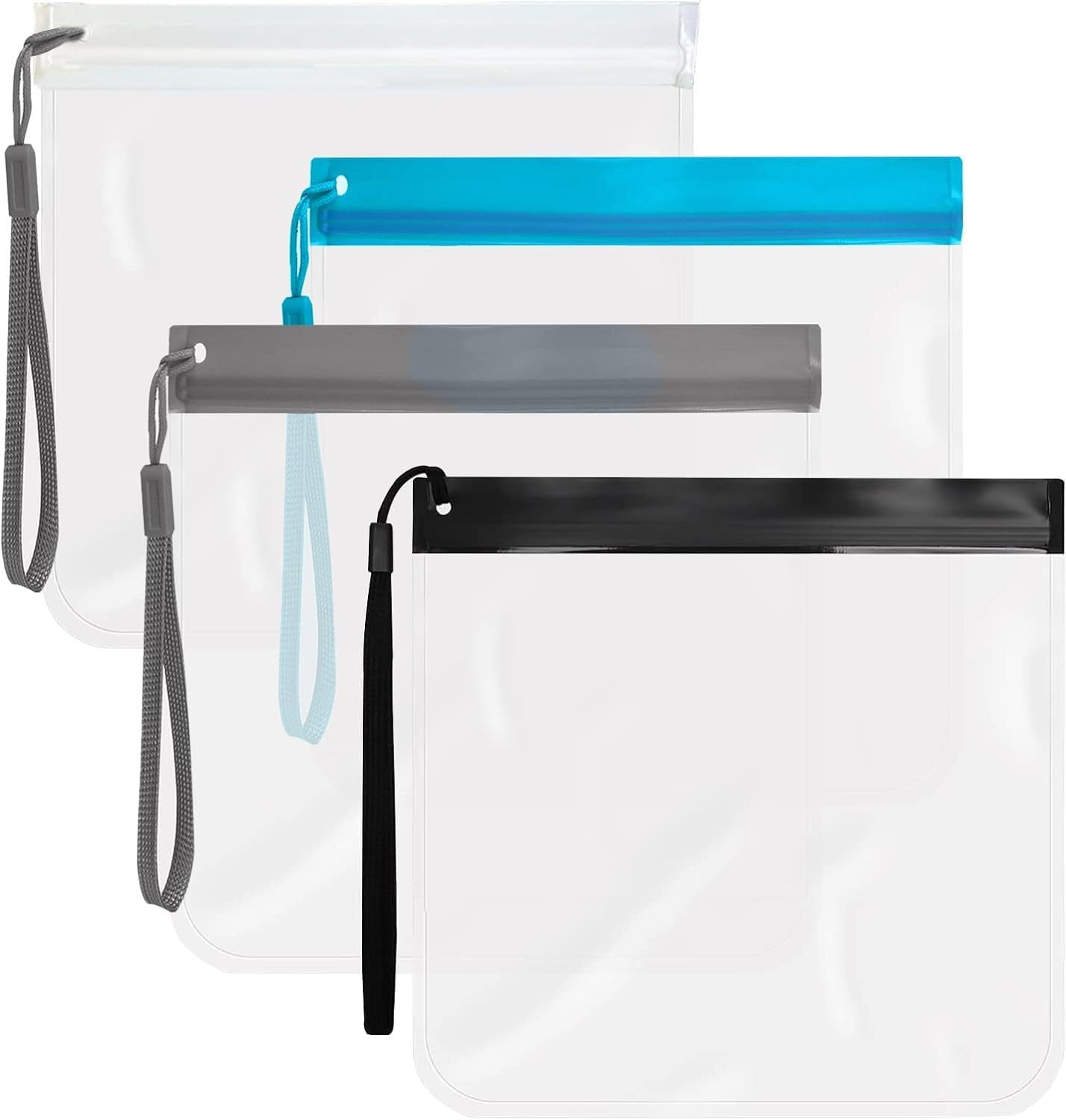 TSA Approved Quart Size Waterproof Liquids Bag, 4Pcs Clear TSA Approved Toiletry Bag Clear Liquids Bag,Tsa Approved Liquids Bags Clear Toiletry Bags,Tsa Approved Liquid Bags Leak Proof Liquid Bags image number 3