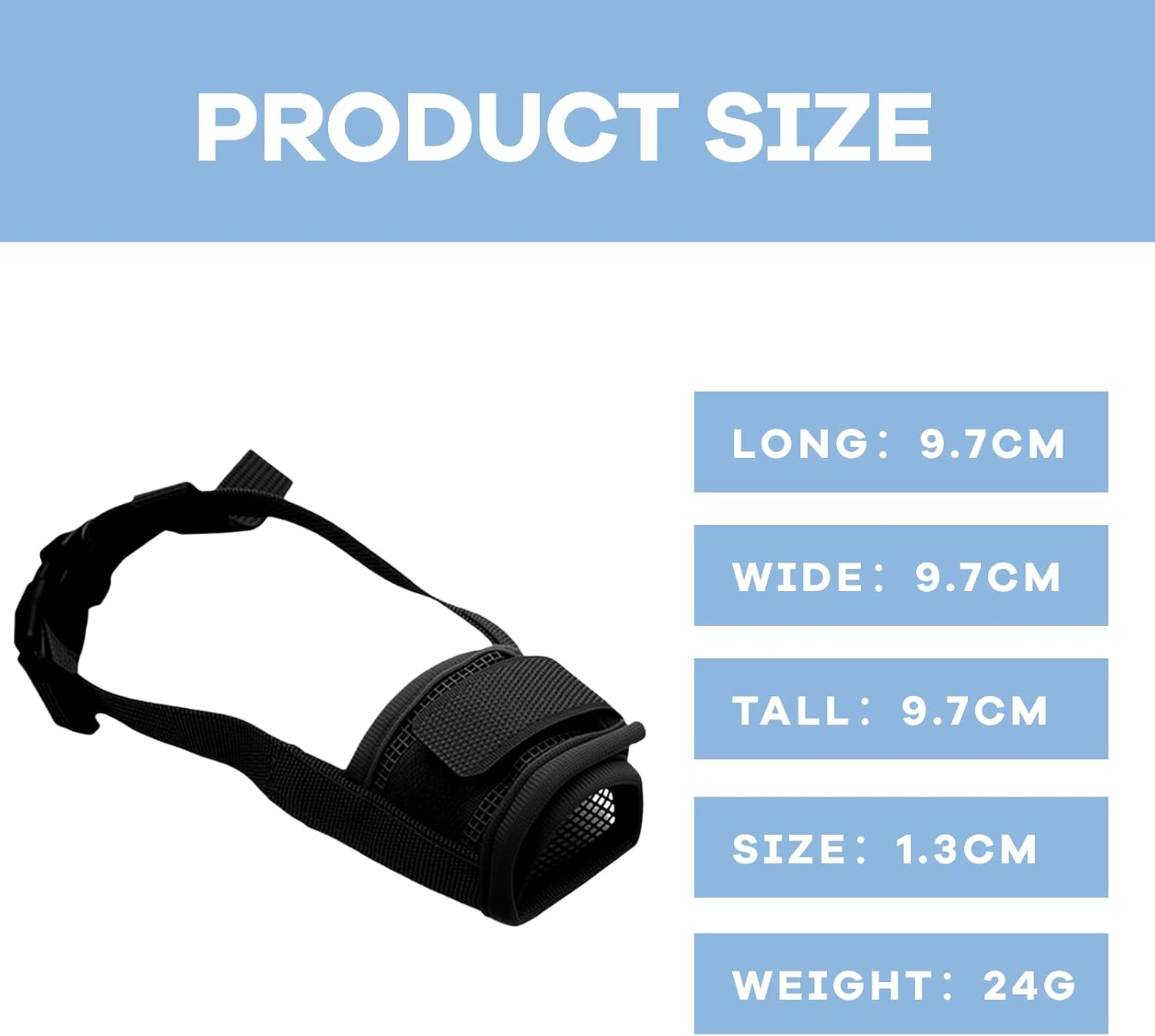 Dog Muzzle for Small Dogs Secure Fit Breathable anti Barking Device Adjustable Soft Mesh Pet Muzzle for Tiny Dogs Safe for Drinking and Panting Black image number 3