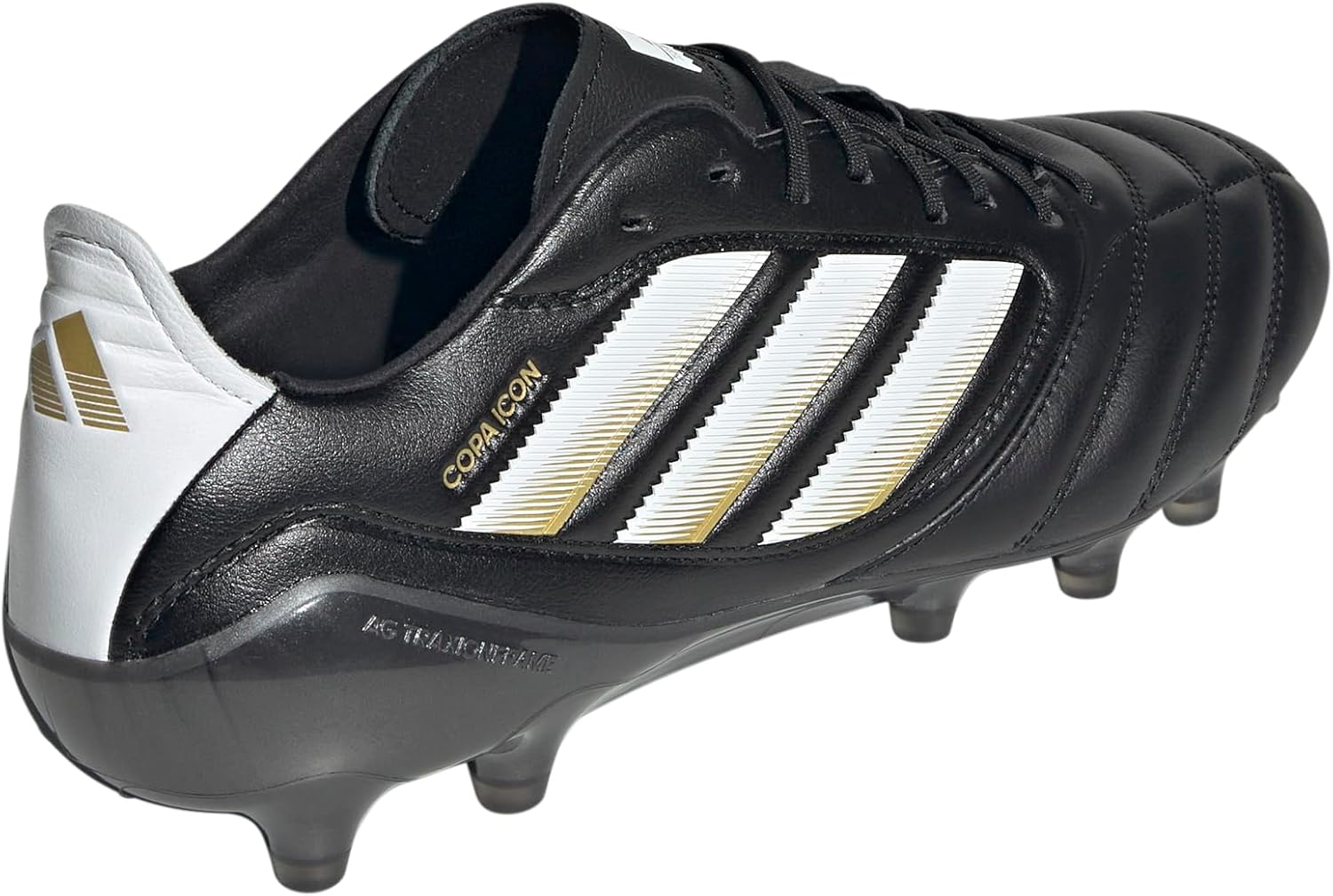 Adidas Unisex Adult Copa Icon II Firm Artificial Ground Sneaker, Black/White/Gold Metallic, 13 Women/12 Men