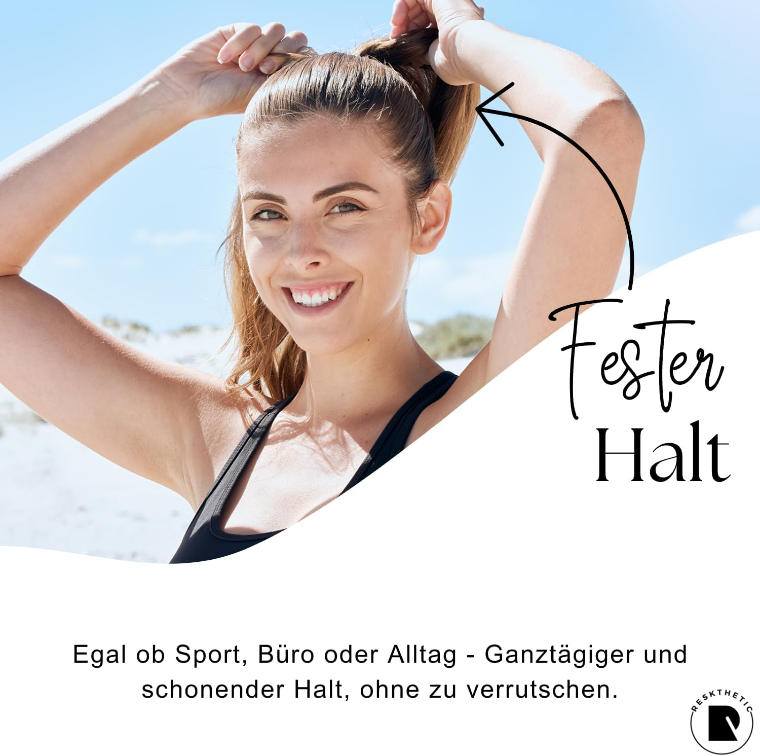 Reskthetic&reg; - Hair Bobbles Pack of 24 (4 Mm) Made of High-Quality (Very Tear-Resistant), Environmentally Friendly and Odourless, Metal Free for Girls, Women and Men (Brown) - Brown image number 5