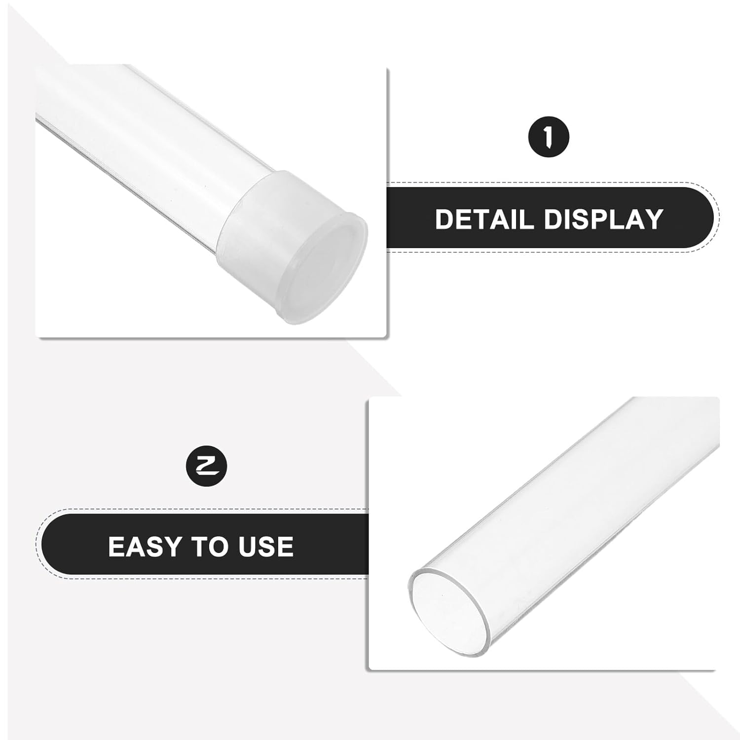 NOLITOY 10Pcs Transparent Thermometer Carrying Plastic Case Portable Dustproof Thermometer Storage Tubes for Home Travel Office Protection image number 4