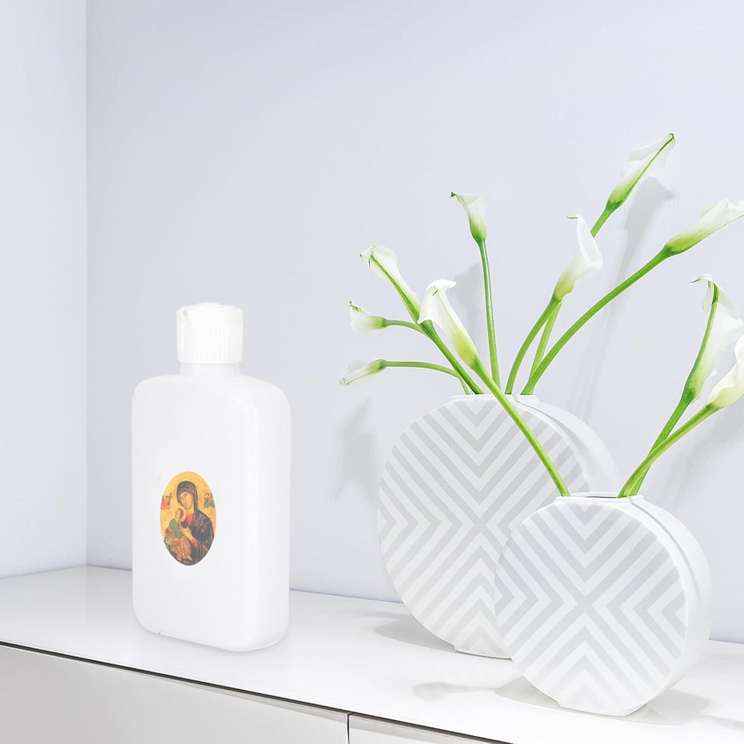 Ciieeo 6Pcs Empty Holy Water Bottles Refillable Container Religious Easter Decorative Supplies for Church Baptism