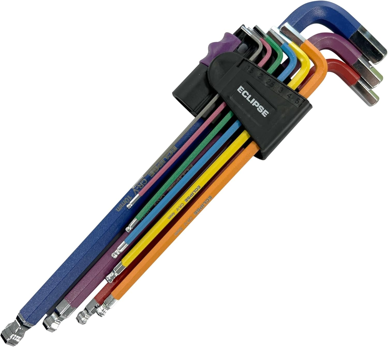 Eclipse Colour Coded Extra Long Hex Key 9Pcs Set image number 3