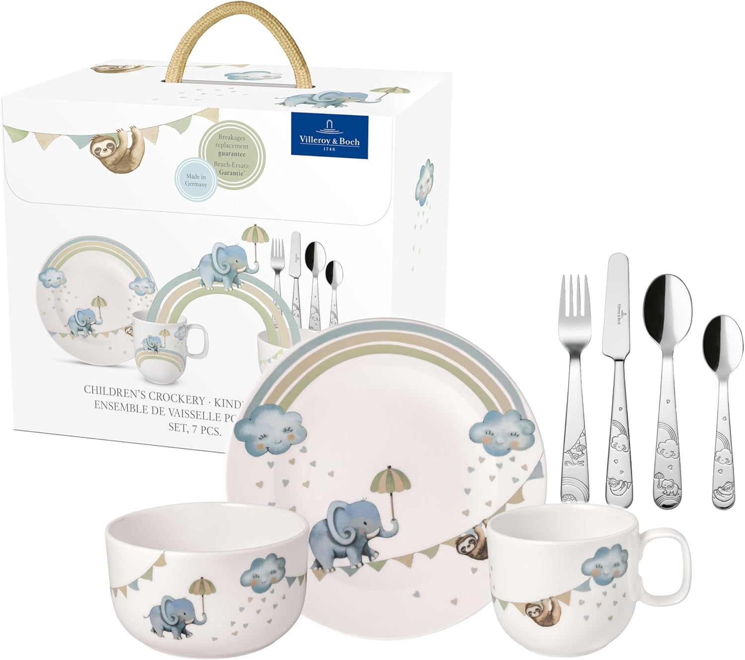 Villeroy & Boch Walk Elephant Children&rsquo;S Crockery (7 Piece Set) image number 2
