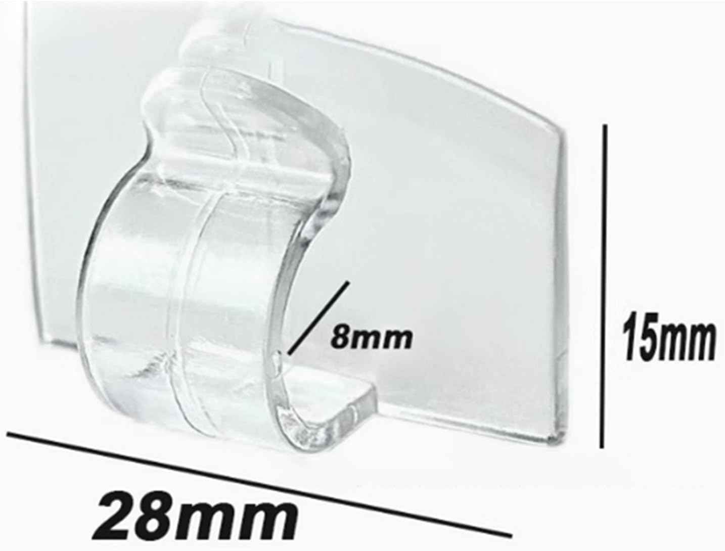 20 Large Clear Cord Clips with 28 Adhesive Strips, Damage-Free Wall Hooks for Hanging Cables, Removable Cable Organizers for Electrical Wires - Indoor Use