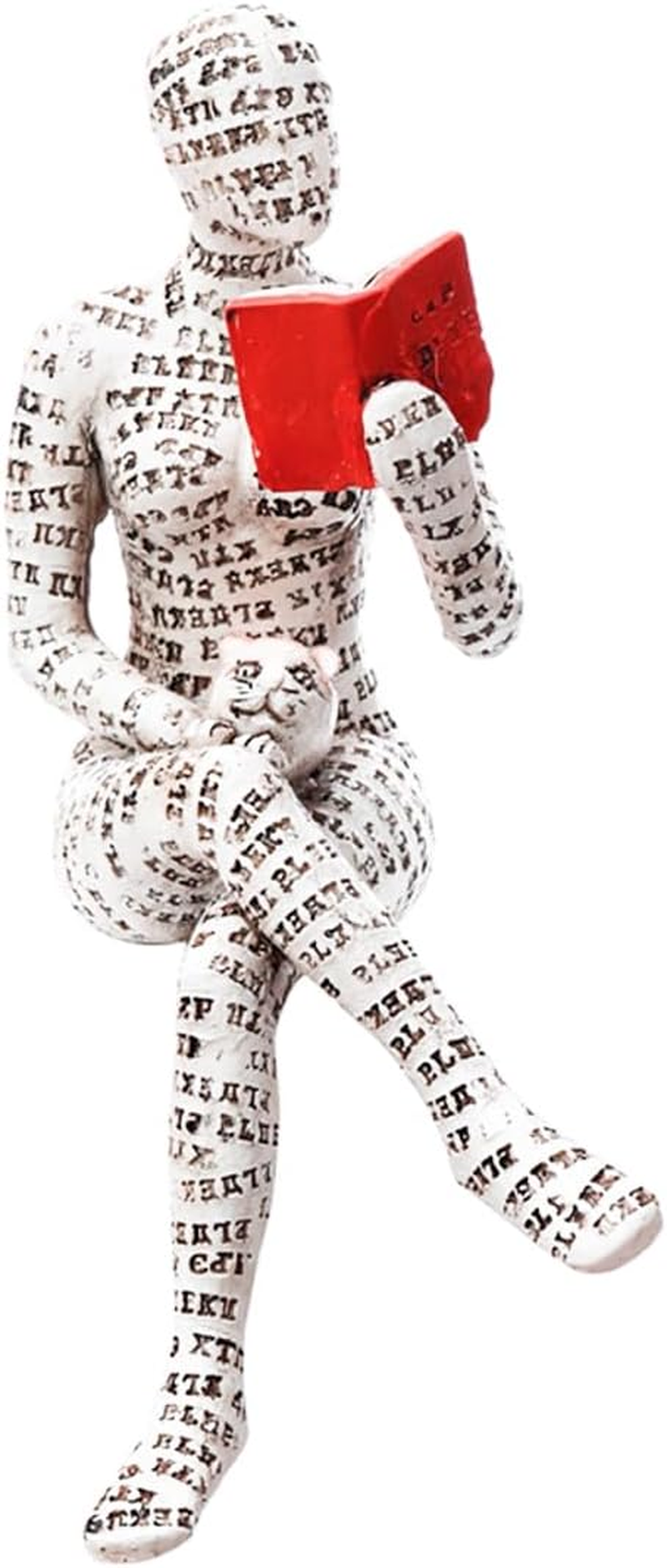 NUZAMAS Modern Reading Woman Statue Pulp Books Figurine Thinker Statue Home Decor Abstract Characters Decoration for Living Room Office Bedroom Table Desk (Sitting) image number 2