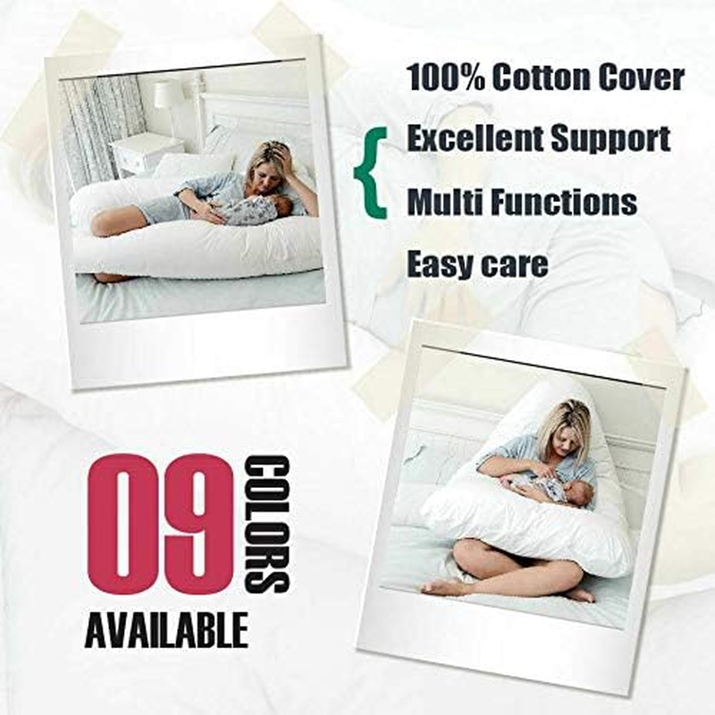Maternity Pregnancy Nursing Sleeping Body Boyfriend Pillow-80 X 140Cm (Light Pink-Sky) - Light Pink-Sky image number 4