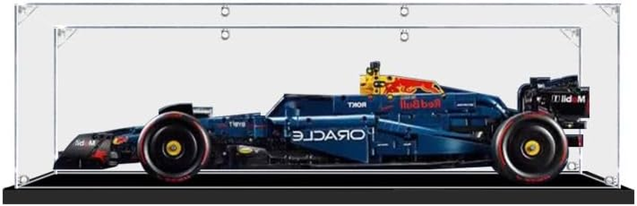 Acrylic Display Case for  42206 Technic Oracle Red Bull Racing RB20 F1 Car Figure Storage Box Dust Proof Glue Free