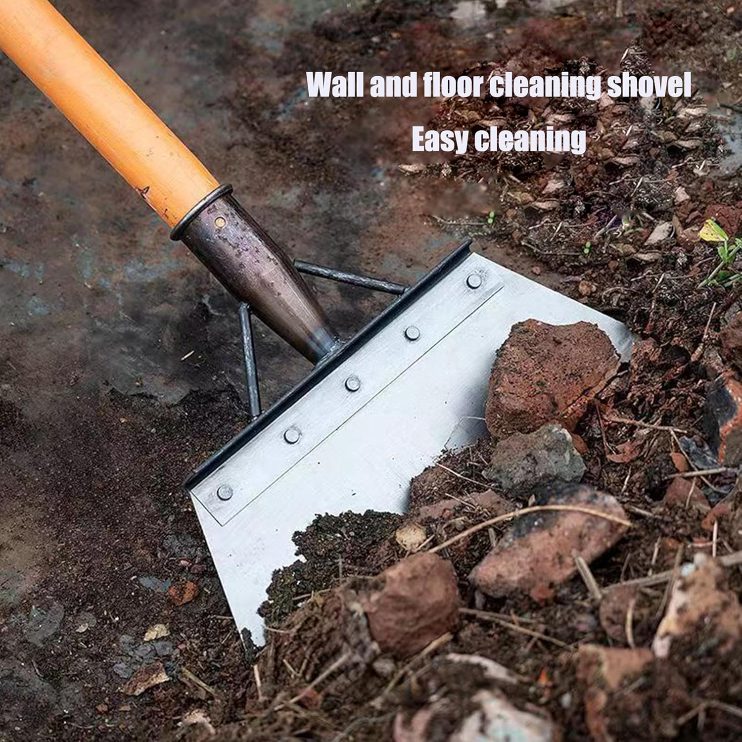 25Cm Multifunctional All-Steel Garden Shovel - Versatile Cleaning Shovel, Garden Scraper, and Weed Removal Tool for Outdoor Use image number 2