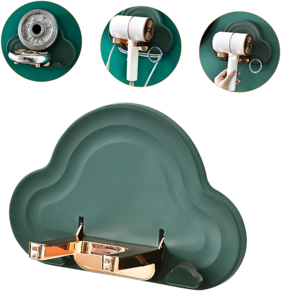 FRCOLOR Wall-Mounted Hair Dryer Holder Dryer Bracket Bathroom Storage Rack Abs Pp Material Space-Saving