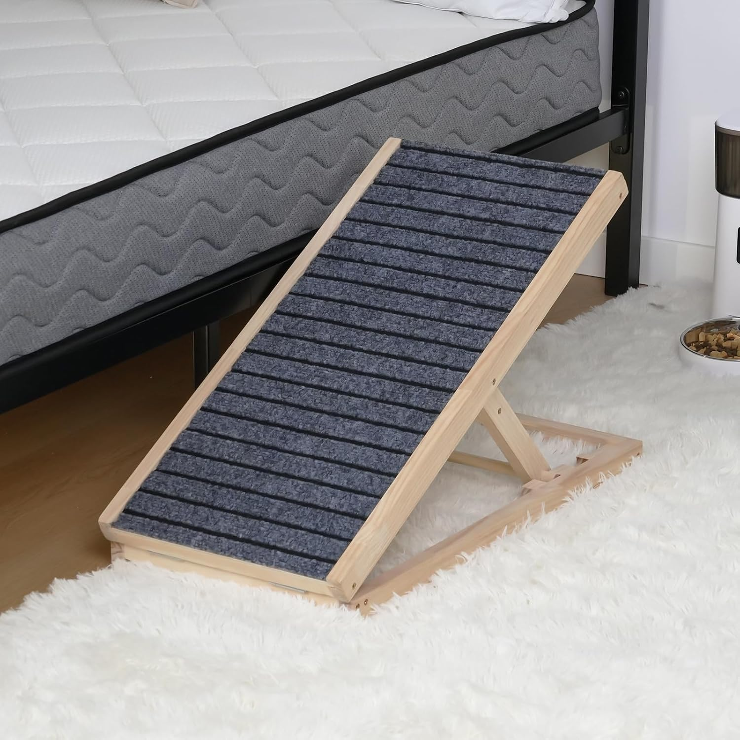 Oppsbuy 70Cm Foldable Dog Ramp, Non-Slip Pet Ramp for Bed, Couch or Car, Wooden Folding Safety Pet Ramp, Suitable for Small & Large Old Dogs & Cats image number 1