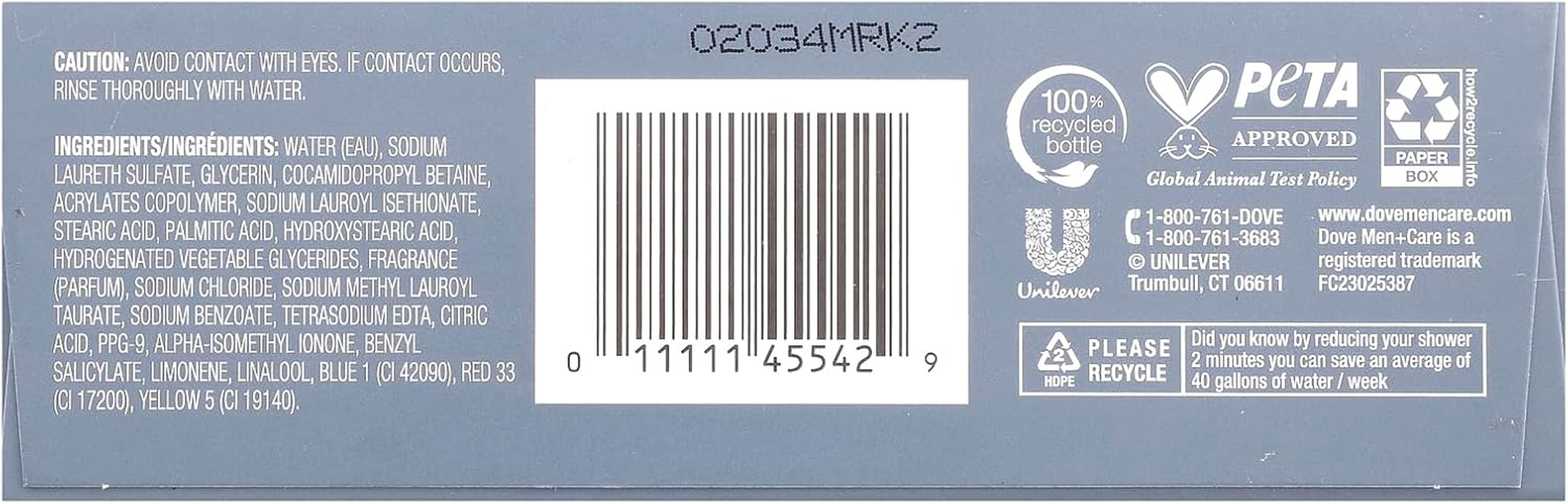 Dove Men+Care Body Wash, Aqua Impact 18 Oz Clean Comfort 18 Oz Twin Pack image number 3