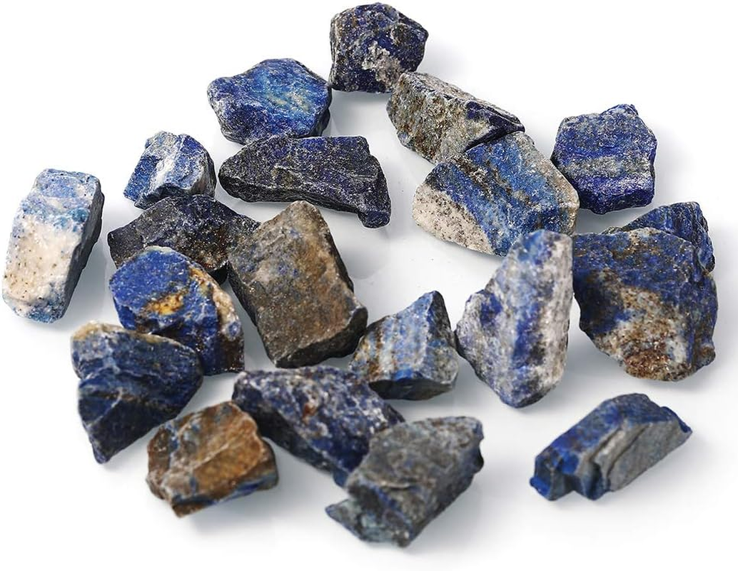 Bingcute 1Lb Bulk Raw Rough Lapis Lazuli Stones Raw Natural Stones for Tumbling,Cabbing,Polishing,Wire Wrapping,Gem Mining, Wicca and Reiki Crystal Healing-Large 1"-1.5" image number 1