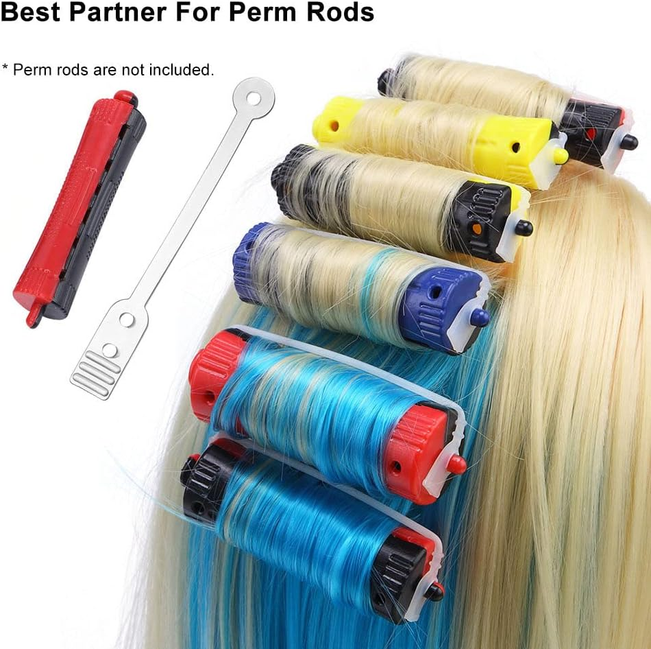 Xinyee 50Pcs Perm Rod Bands Replacement Elastic Rubber Bands for Long Professional Perm Rods Curler Roller Hair Styling Tool image number 2