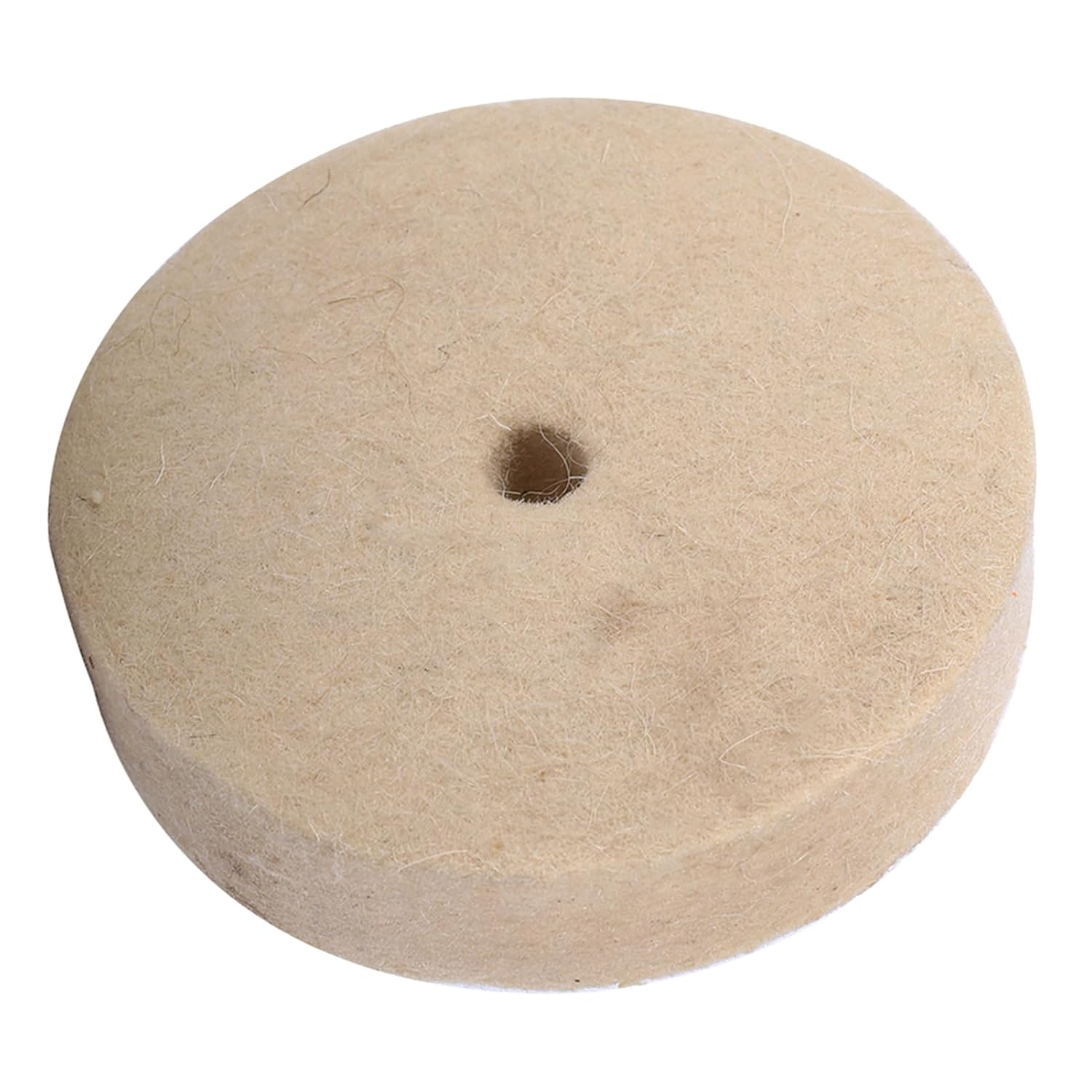 Wool Felt Buffing Wheel, Hard Felt Buffing Polishing Wheels 4In Sheepskin Polisher Pad for Die Grinder Bench Grinder image number 1