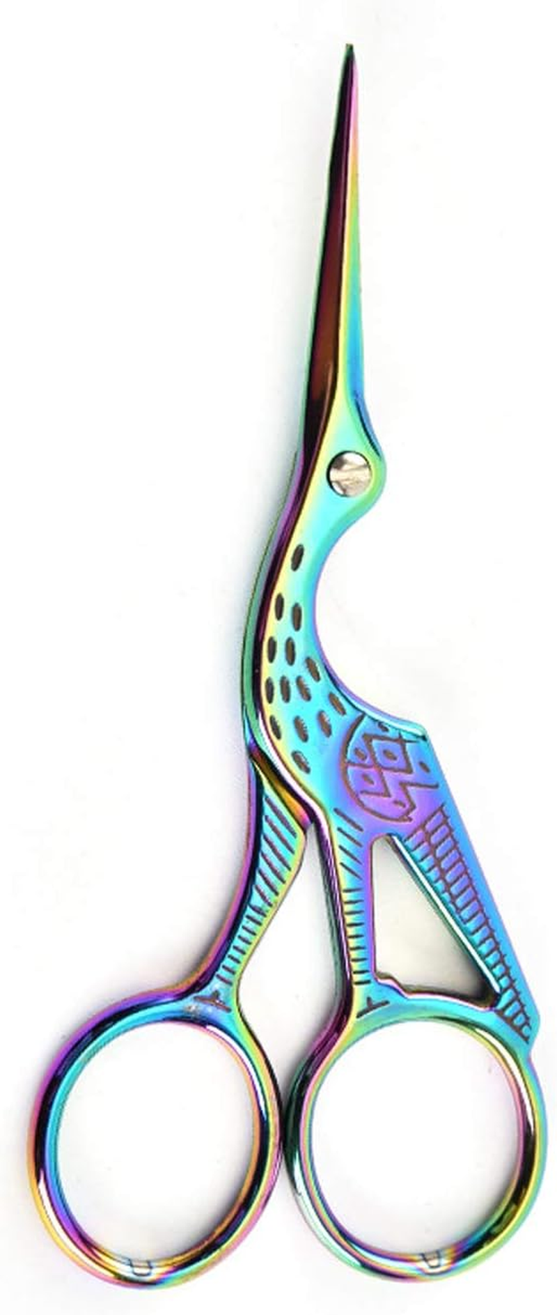 2PCS Vintage Stork Shape Sewing Scissors Stainless Steel Tailor Scissors Sharp Sewing Shears for Embroidery, Sewing, Craft, Art Work & Everyday Use (Colorful)