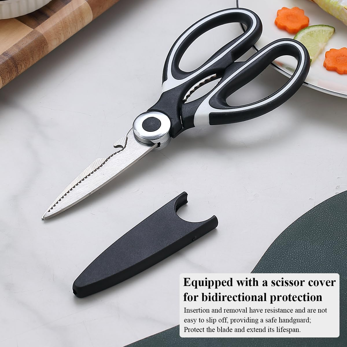 Berglander Kitchen Shears, Premium Heavy Duty Sharp Kitchen Scissors All Purpose for Chicken/Steak/Fish/Meat/Vegetables/Herbs/Bbq