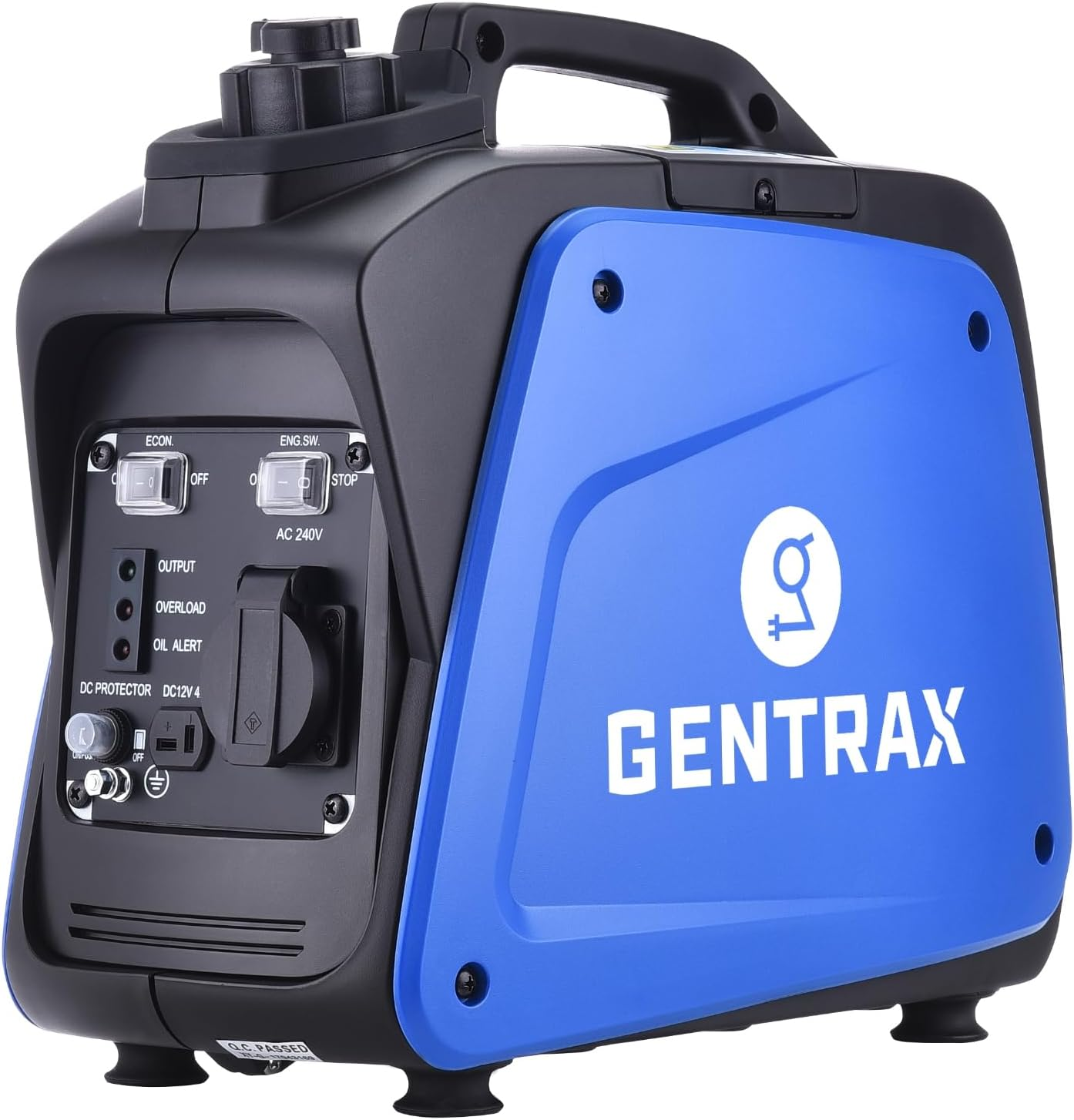 Gentrax 700W Portable Inverter Generator - 800W Peak, 100% Pure Sine Wave, Ultra-Light 8.5Kg, Petrol Powered, Ideal for Outdoor Camping and Emergency Home Backup - Blue image number 5