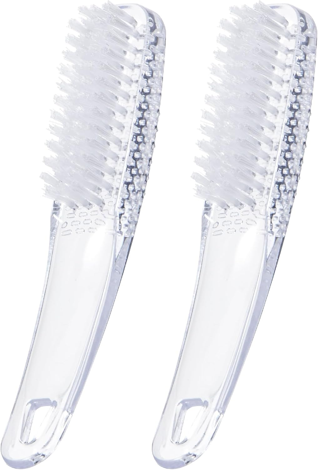 Yebeauty Nail Brush for Cleaning Fingernails Clear, 2 Pack Fingernail Brush Hand Scrub Cleaning Nail Brushes with Case Plastic Hand Finger Toes Scrubbing Brush, Pedicure Nail Scrubber