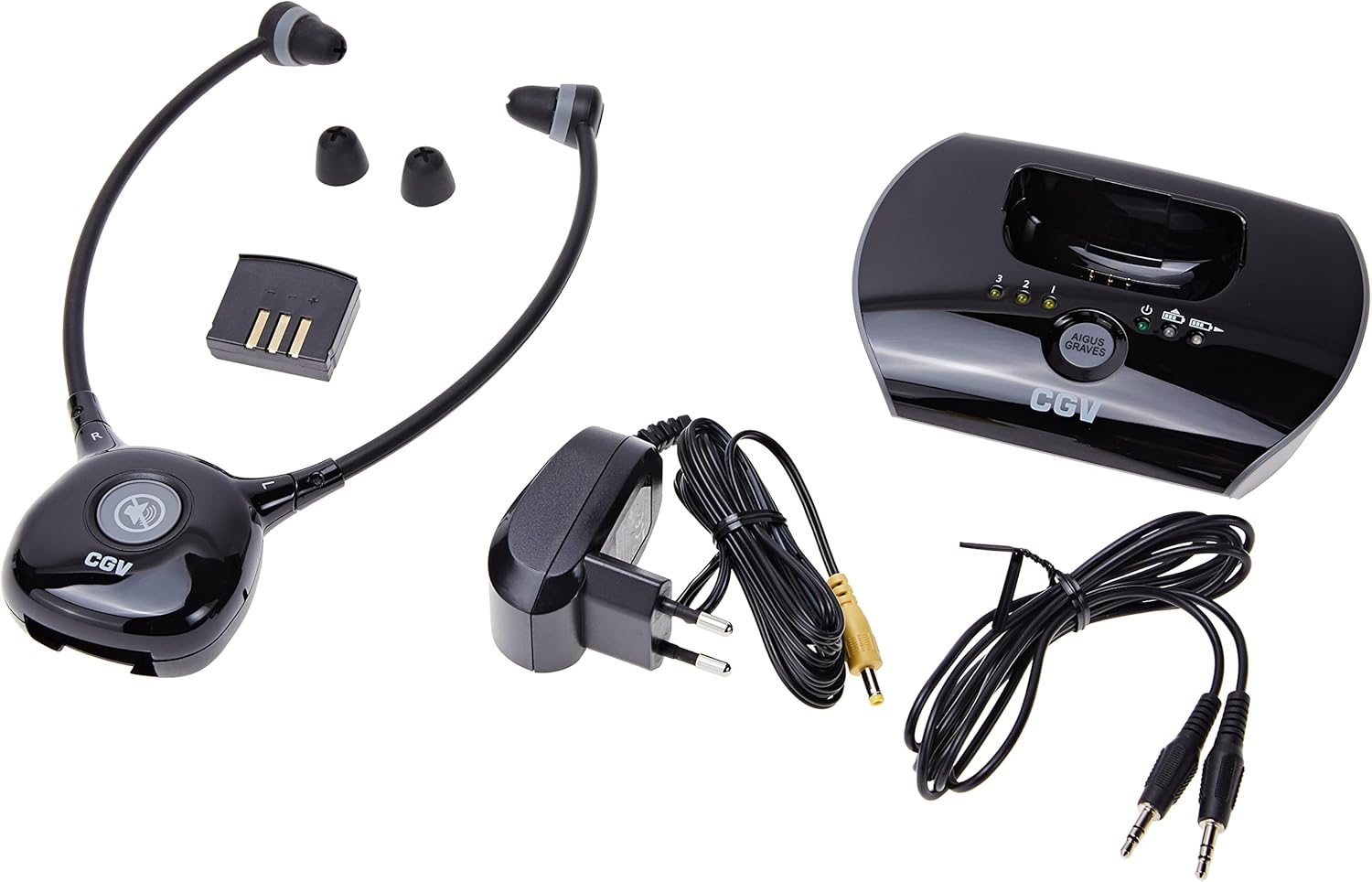 CGV Hel Dolfin Senior Wireless Stereo Headphones Black image number 1