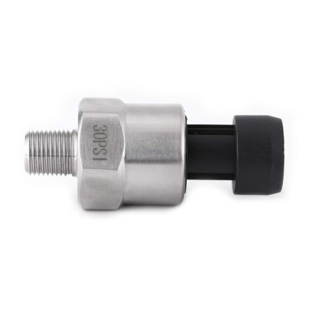 Pressure Transducer - 1/8 Inch NPT Thread Transducer Pressure Sensor - Pressure Sender Pressure Gauge for Oil, Fuel, Air, Water (30PSI) image number 2