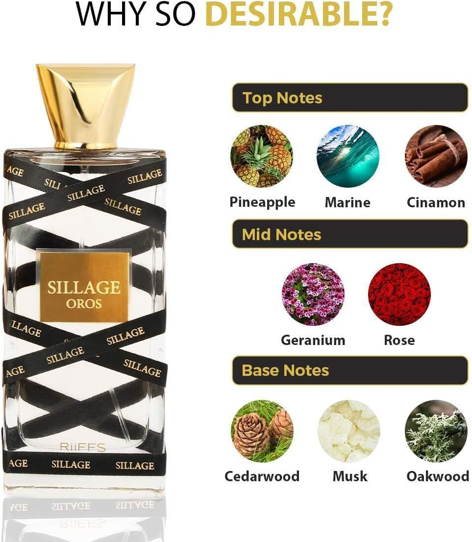RIIFFS SILLAGE OROS Men Perfume, Long Lasting Fragrance Fabric Perfume 100 Ml image number 1