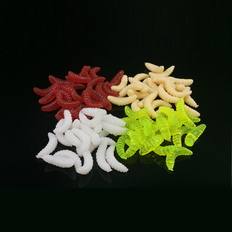 Origlam 100Pcs Fresh Water Fishing Bait, Soft Plastic Worms, Bass Fishing Worms, Soft Bait Shad Fishing Lures, Worm Baits image number 2