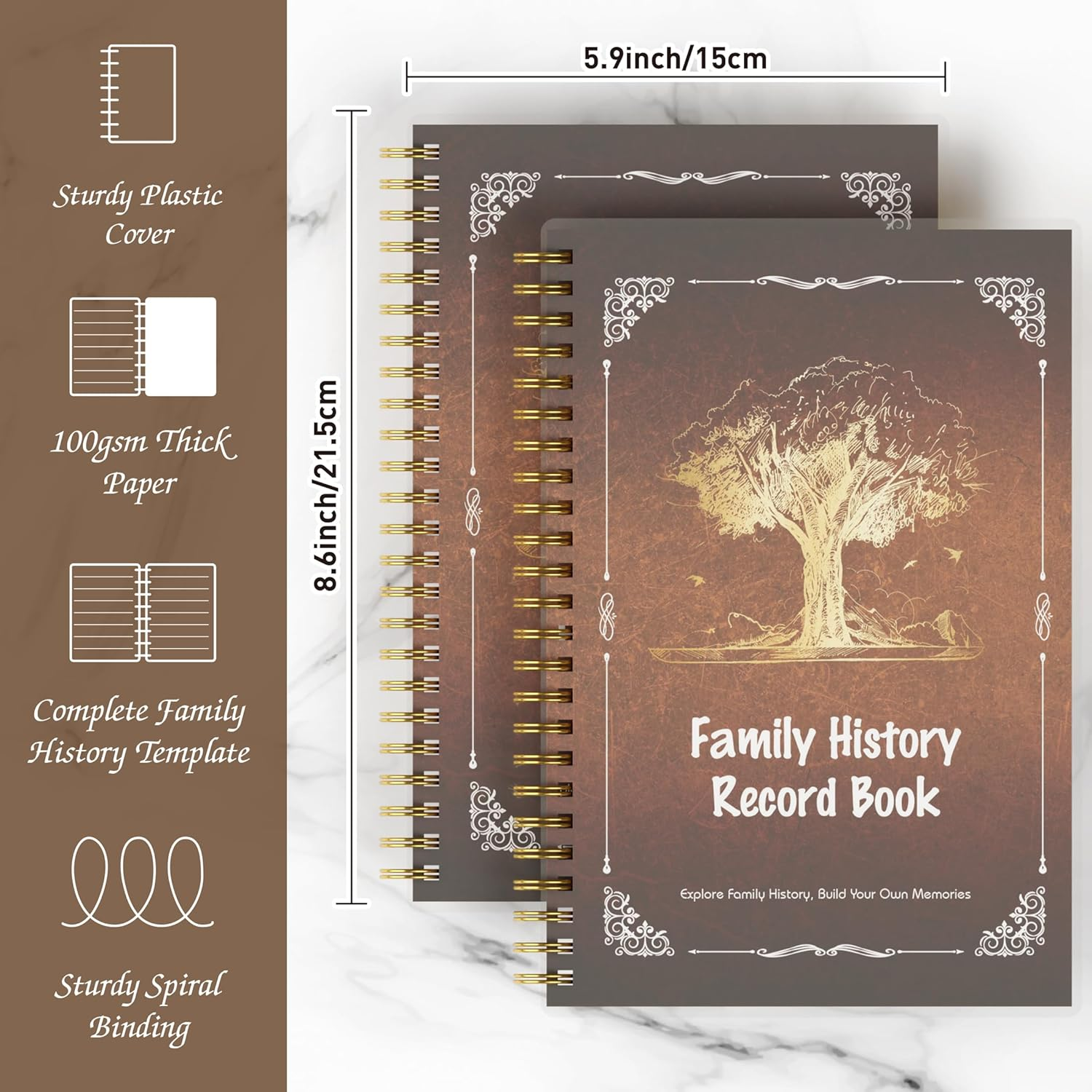 Family History Record Book - My Family Tree & Genealogy Planner, Personalized Scrapbook Journal for Recording Ancestors, Family Members, and Memories, Unique Gift for Heritage Keepsake image number 5