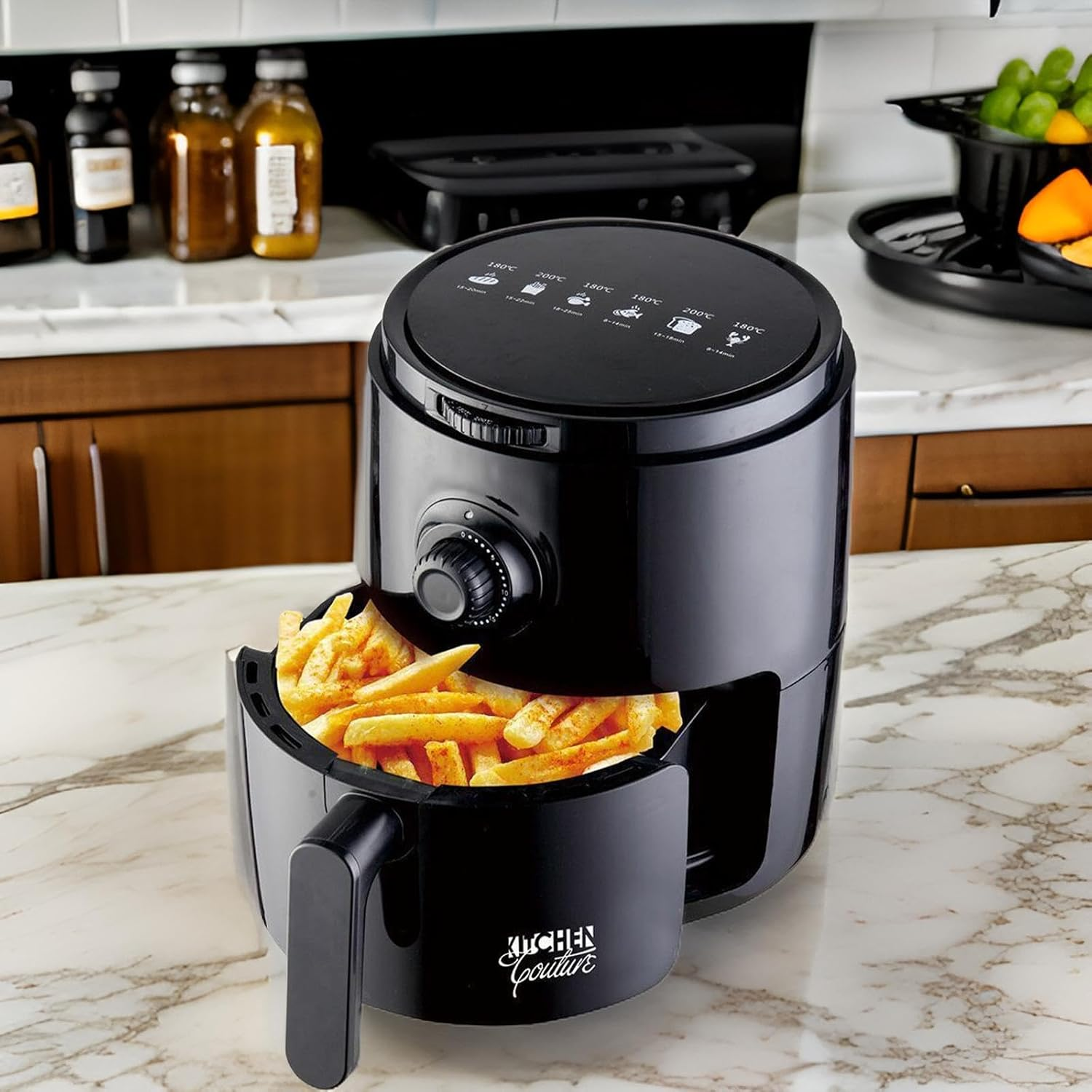 Kitchen Couture Air Fryer 3.4 Litre | 30 Minute Digital Timer | 1200W | Temperature Control up to 200 Degrees Celsius | Multi Purpose | Black