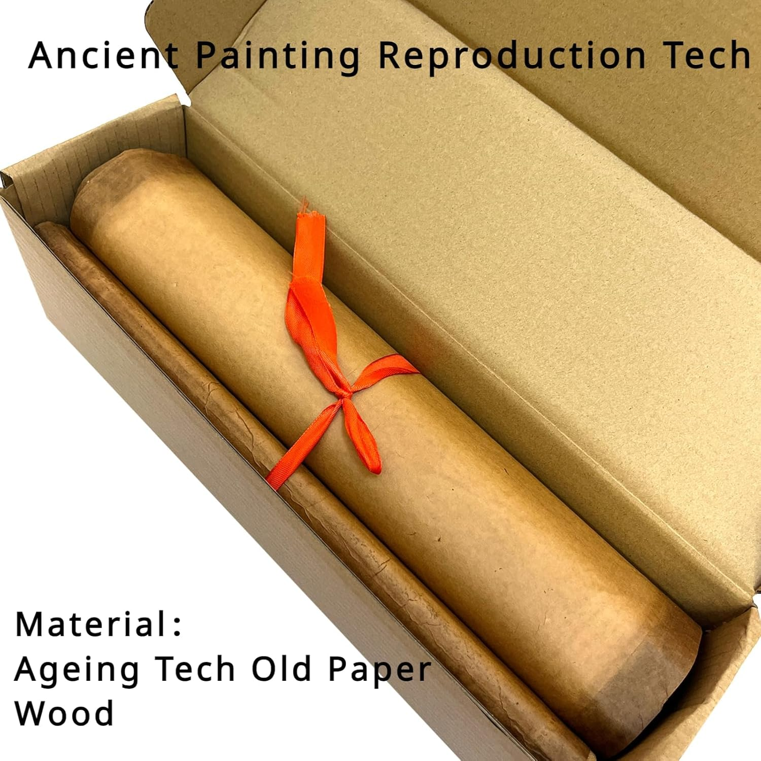 4Pcs/Set Wall Scroll Hanging Painting Decor Fish Flower Fengshui, Ancient Paintings Replica Asia Traditional Art, Attract Wealth Four Seasons image number 4