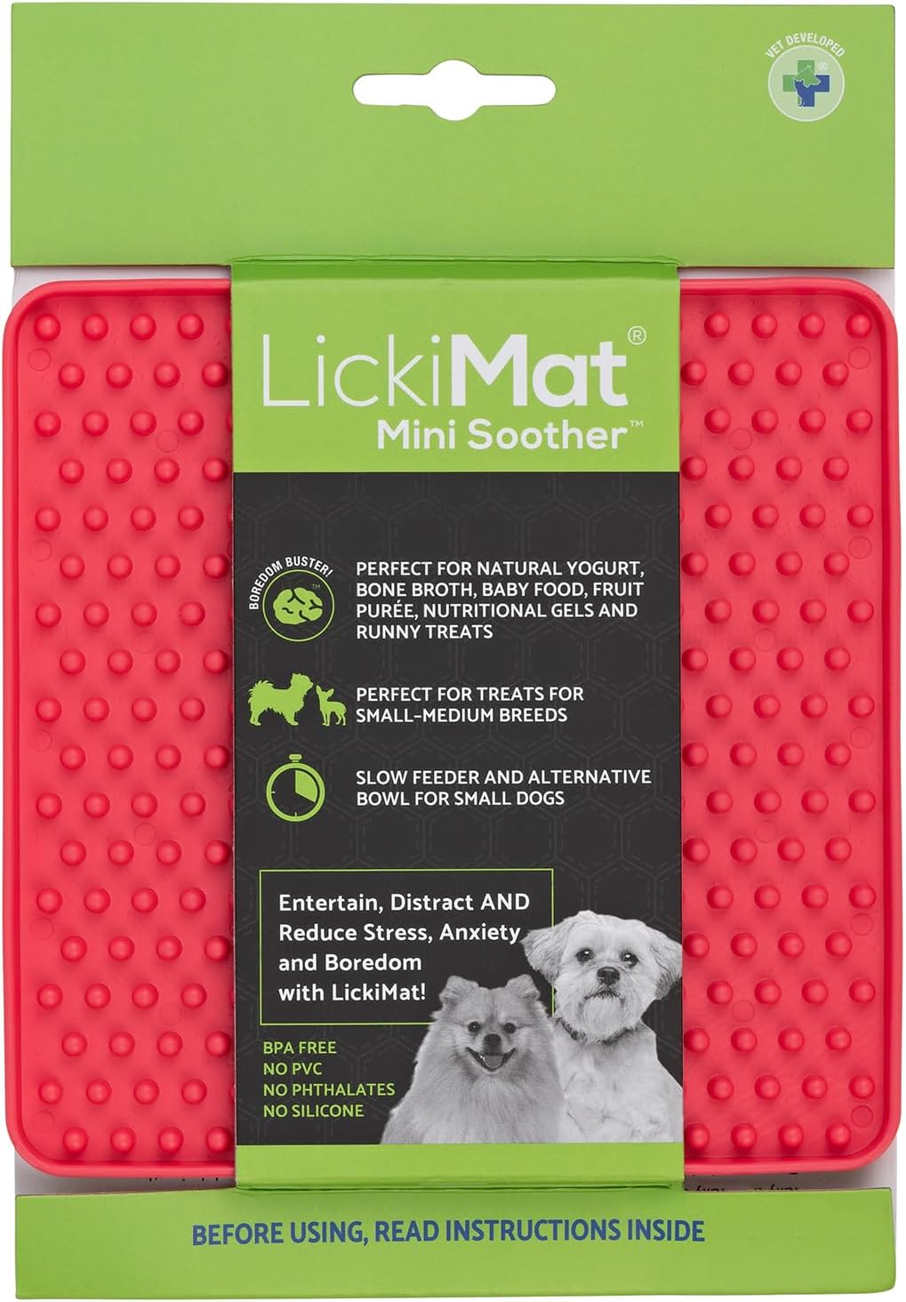 Lickimat Mini Classics - Interactive Pet Feeding Mat for Dogs, Slow Feeder with Modern Design, Enrichment for Family Bonding and Anxiety Relief image number 4