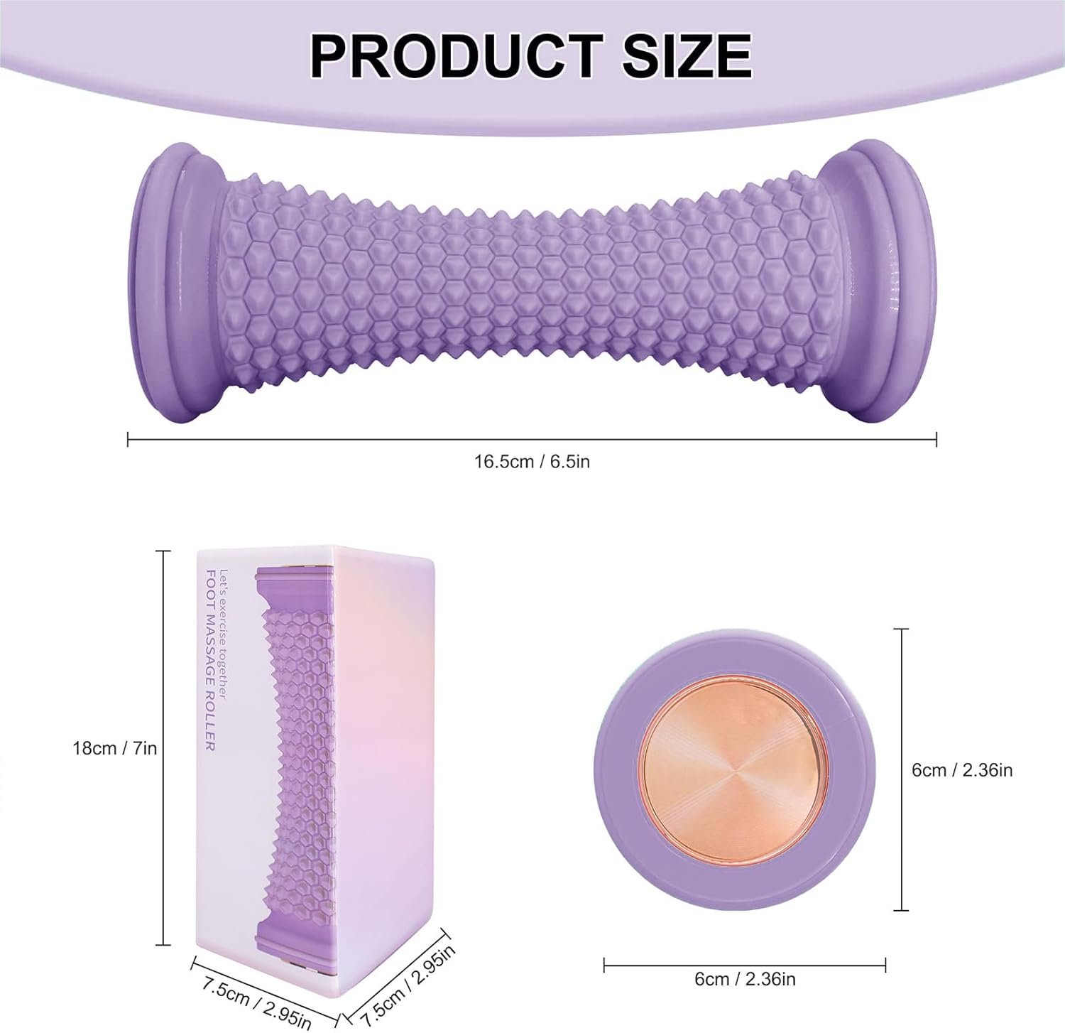 Foot Massage Roller for Plantar Fasciitis, Foot Massager for Pain Relief, Heel Spurs, Arch Pain, Portable Massage Therapy Tool to Improve Circulation for Home, Office, Travel image number 6