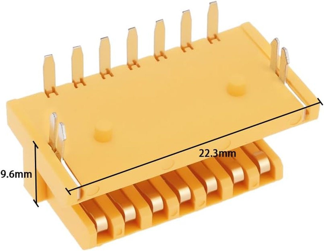 VGOL 4PCS 7Pin 90-Degree Lithium Ion Battery PCB Board Terminal Compatible with Makita BL1830/BL1850/BL1840/LXT400 18V Li-Ion Battery PCB Board Yellow image number 6